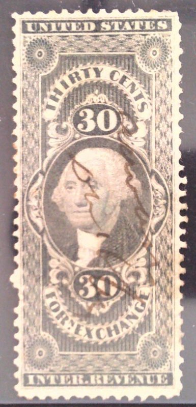 Scott #R51c - 30c Lilac - Foreign Exchange - Used - Repaired Tear