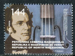 349 - NORTH MACEDONIA 2022 - Franz Schubert - Austrian Composer - Music - MNH