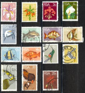 South Africa Sc# 408-423 (no 422) Used 1974 Flora & Fauna