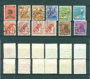 Germany. Berlin. 1949. Lot 12 Stamps Cancel, With Berlin Overprint.