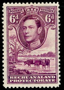 BECHUANALAND SG124, 6d reddish purple, LH MINT.