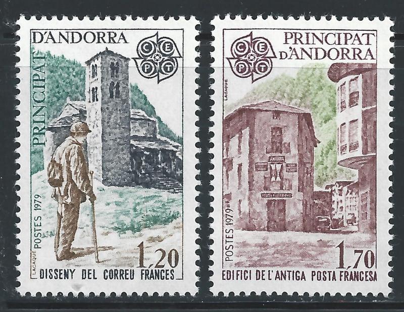 Andorra French #269 and 270 1.20fr and 1.70fr Eupora - Communications