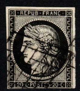 France #3a F-VF Used CV $50.00 (X4114)