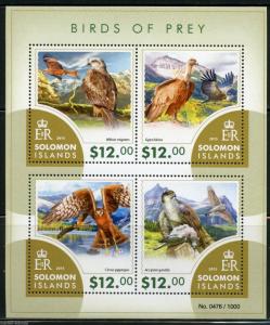 SOLOMON ISLANDS 2015 BIRDS OF PREY SHEET MINT NH