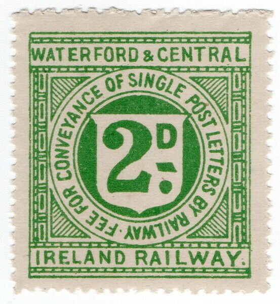 (I.B) Waterford & Central Ireland Railway : Letter Stamp 2d