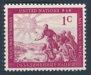 1951 UN New York 1 Definitive - Peoples of the earth