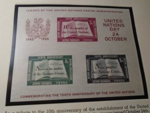 United Nations  New York  #  38   MNH    Year 1955