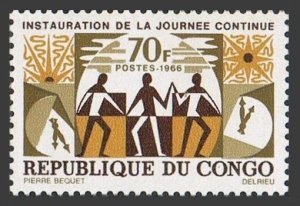 Congo PR 140, MNH. Michel 91. Introduction of the shorter work day, 1966.