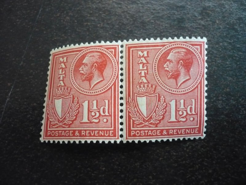 Stamps - Malta - Scott# 170 - Mint Never Hinged Pair of Stamps