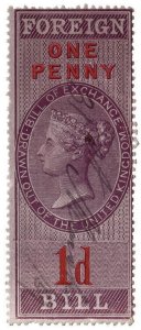 (I.B) QV Revenue : Foreign Bill 1d (1857)