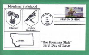 #2401 Montana Statehood 2nd -Seldom Seen RJW CACHET