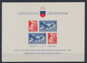 1936 Liechtenstein, BF no.2, 2nd Vaduz exhibition and inauguration of the Postal