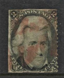 STAMP STATION PERTH USA #2c Black Jack Stamp Used Red Cancel - Unchecked