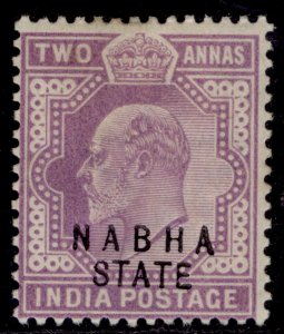 INDIAN STATES - Nabha EDVII SG40a, 2a mauve, M MINT.