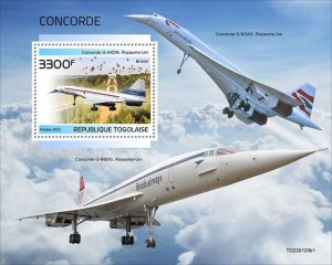 Togo - 2022 Concorde on Stamps - Stamp Souvenir Sheet - TG220125b1