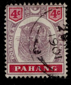 MALAYSIA - Pahang QV SG15, 4c dull purple & camine, FINE USED. Cat £35.