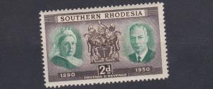 SOUTHERN RHODESIA  1950  S G  70  2D GREEN & BROWN     MNH