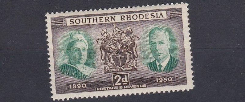 SOUTHERN RHODESIA  1950  S G  70  2D GREEN & BROWN     MNH