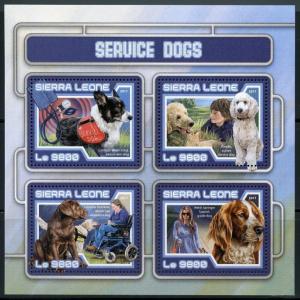 SIERRA LEONE  2017 SERVICE DOGS  SHEET  MINT NEVER HINGED