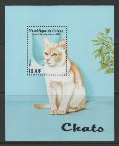 Thematic Stamps Animals - GUINEA REPUB 1998 CATS MS mint