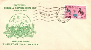 1963 FDC Pakistan - Nat'l Horse & Cattle Show - Quetta, HO - F27530