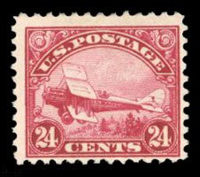 United States, Air Post #C6 Cat$65, 1923 24c carmine, hinged