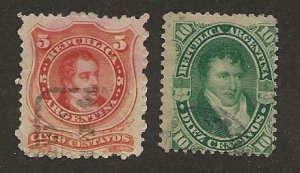 Argentina 18 &  18a Used.