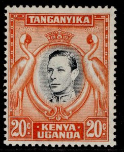 KENYA UGANDA TANGANYIKA GVI SG139b, 20c black & orange, M MINT.