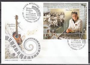 Moldova, 2012 issue. Composer & Musician s/sheet. First day cover. ^