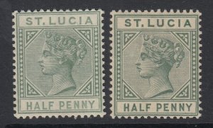 St. Lucia, Scott 27-27a (SG 31, 43), MNH/HR