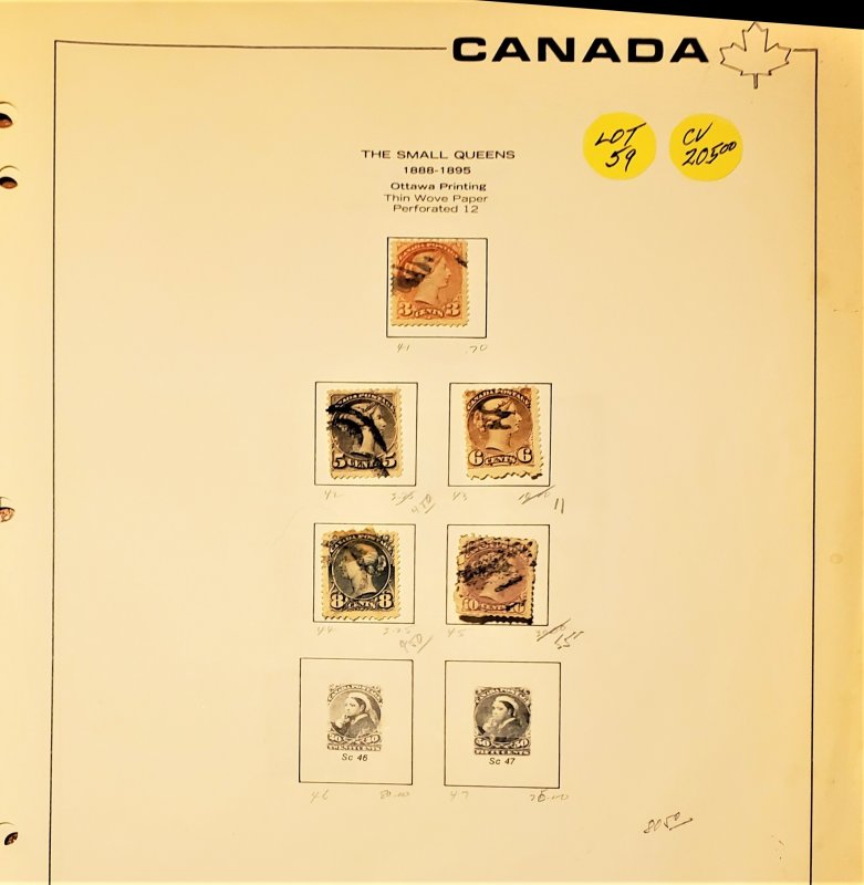 USED GROUP OF CANADA SMALL QUEENS CV $205.00