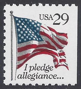 #2593 29c I Pledge Allegiance...Booklet Single 1992 Mint NH