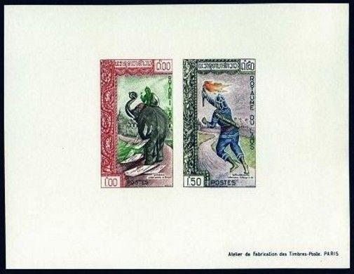 Laos 77a-80a-booklet,MNH.Michel Bl.29A-30A,29B-30B. Modern,Ancient mail service,