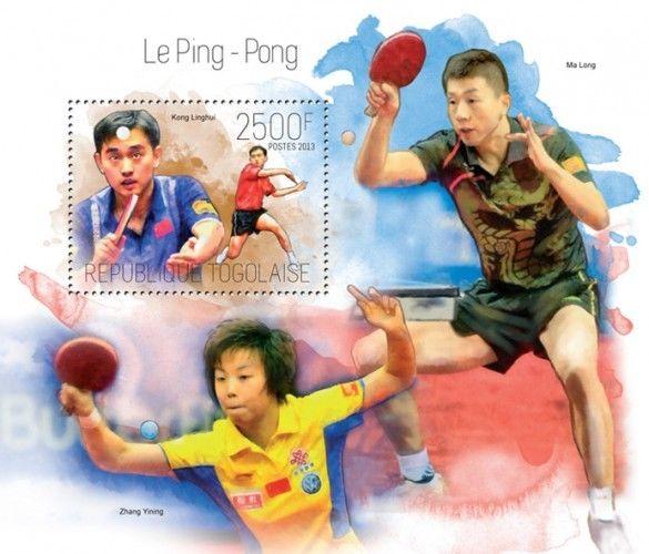 Table Tennis Tischtennis Ping Pong Kong Linghui Sports Games Togo MNH stamp set