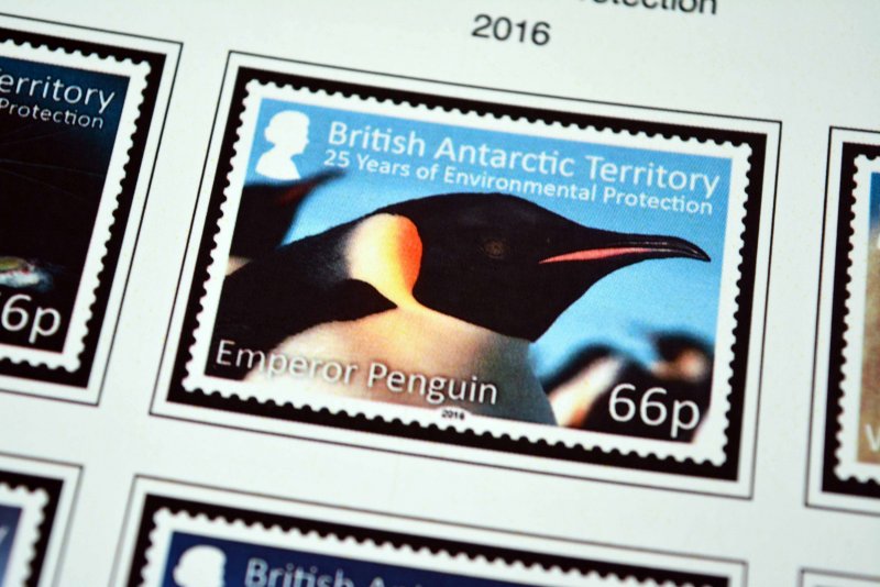 COLOR PRINTED BRITISH ANTARCTIC 2011-2020 STAMP ALBUM PAGES (33 illustr. pages)