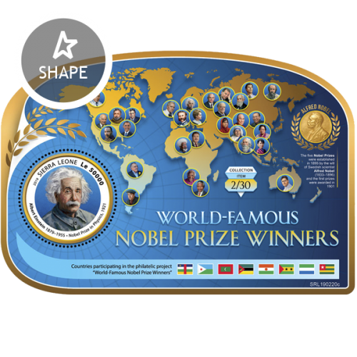 SIERRA LEONE - 2019 - Nobel Prize, Albert Einstein - Perf Souv Sheet - MNH