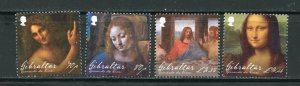 Gibraltar 1728 - 1731 Paintings by Leonardo da Vinci Set MNH 2019 Mona Lisa