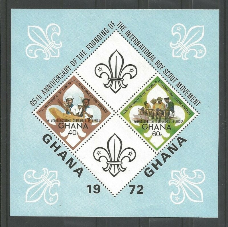 1973 Ghana Boy Scouts ovpt World Conference diamond SS 