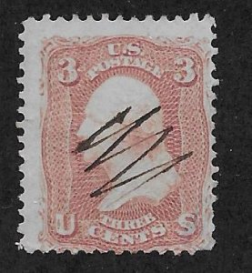 UNITED STATES SC# 65  BLUE CANCEL AVF/U