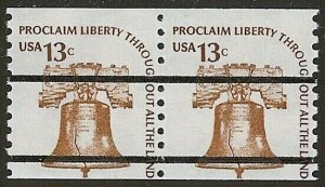 1618a Untagged Bureau Precanceled Shiny Gum Liberty Bell Mint NH