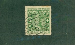 COCHIN -INDIA FEUDATORY STATE 24 USED BIN $0.50