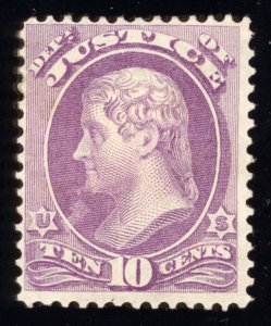 US Scott O29 Mint HR OG 10c purple Justice Official Lot T854 bhmstamps