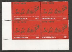 VENEZUELA 1117 MNH BLOCK OF 4 [D1]