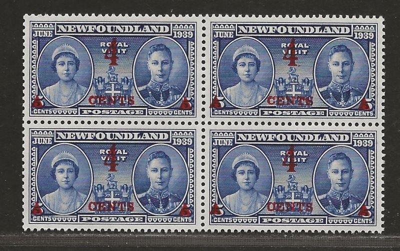 NEWFOUNDLAND  SC# 251  BLK/4  VF/MNH