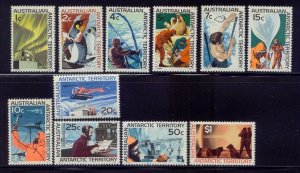 Australia Antarctic Territory AAT L8-18 MNH OG 1966-68 Complete 11 Stamp Set VF