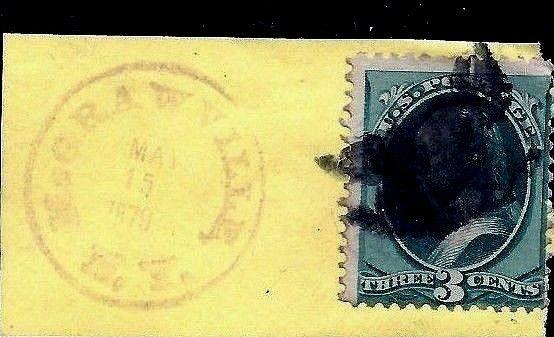 US Envelope Corner w/Fancy Cancel & Validating  McGRAWVILLE, N.Y. CDS