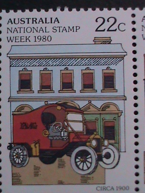 ​AUSTRALIA-1980-SC# 755b NATIONAL STAMP WEEK STRIP -MNH-VERY FINE