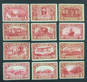 MOMEN: US STAMPS #Q1-Q12 COMPLETE SET MINT OG NH LOT #70014-2