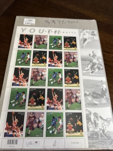 Scott#3399-3402 -Souvenir Sheet Of 20 - Youth Team Sports - MNH - 1999-NIP