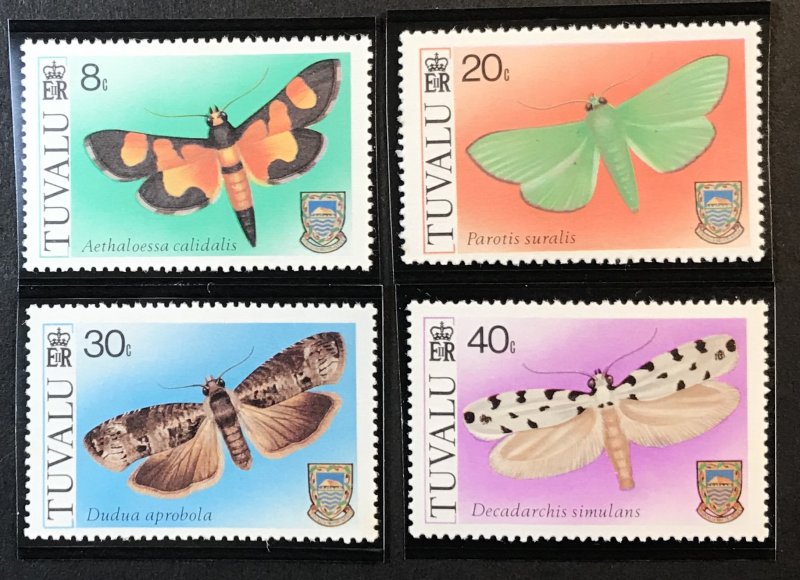 Tuvalu 138-41 MNH Moths